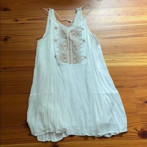 White embroidered Miss Me fitting dress